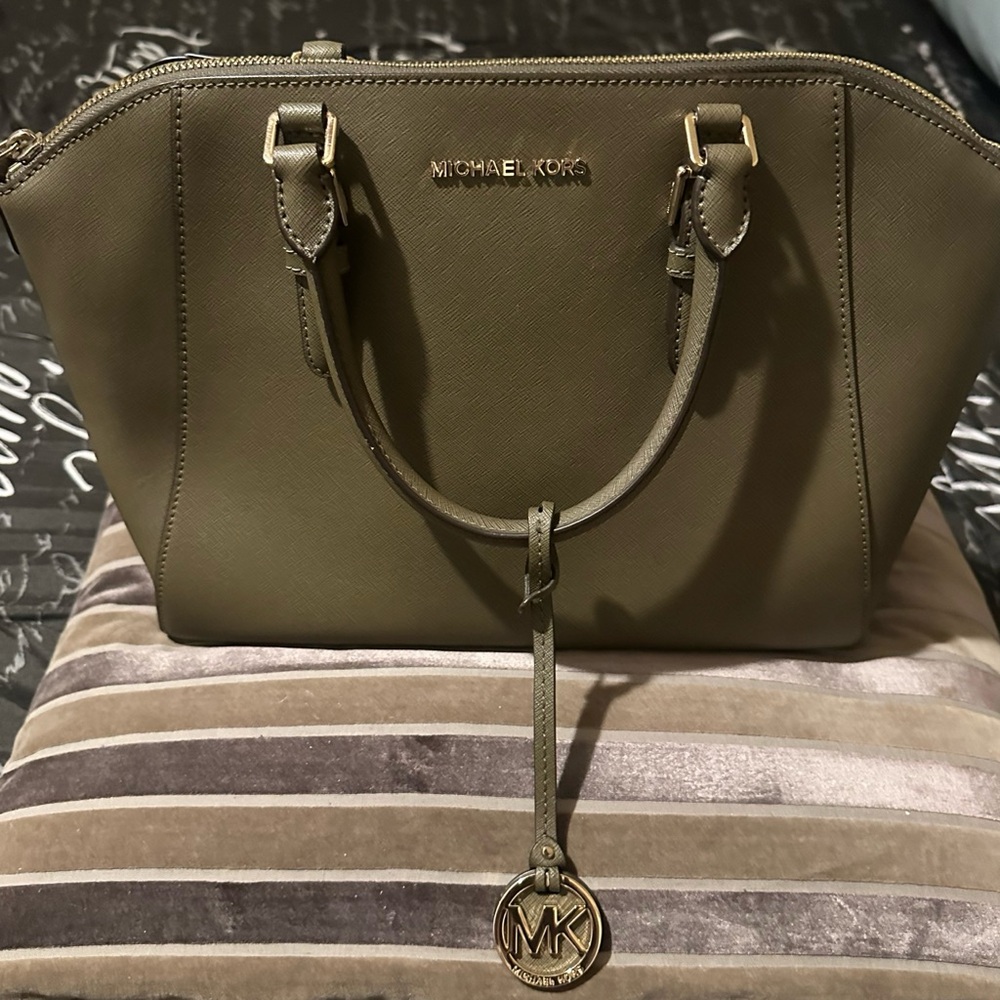 Michael Kors Olive Satchel Bag